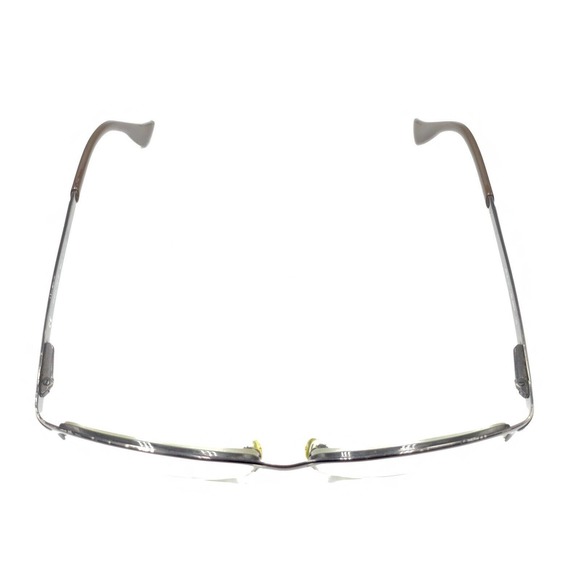 Police COL 08EP Dark Brown Metal Rectangular Half Frame Eyeglasses Frames 135 - Picture 3 of 12